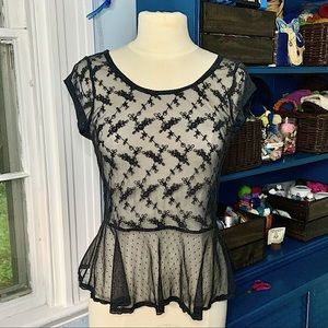 Black lace top from Aerie